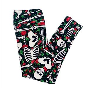LuLaRoe Skeleton Halloween Leggings Kids S/M